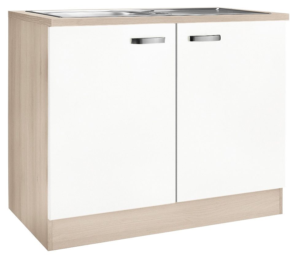 OPTIFIT Spülenschrank »Faro«, mit Metallgriffen, Breite 100 cm von OPTIFIT