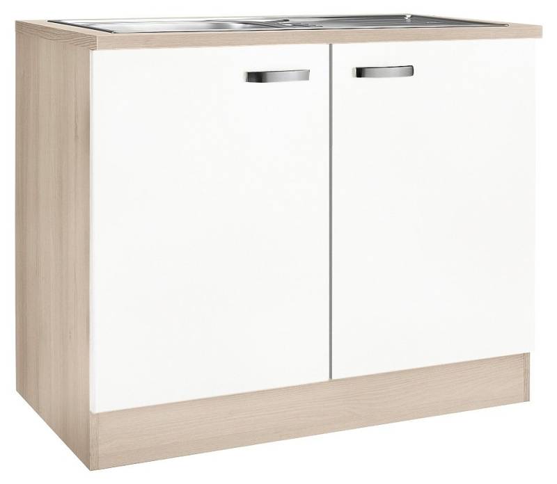 OPTIFIT Spülenschrank »Faro«, mit Metallgriffen, Breite 100 cm von OPTIFIT