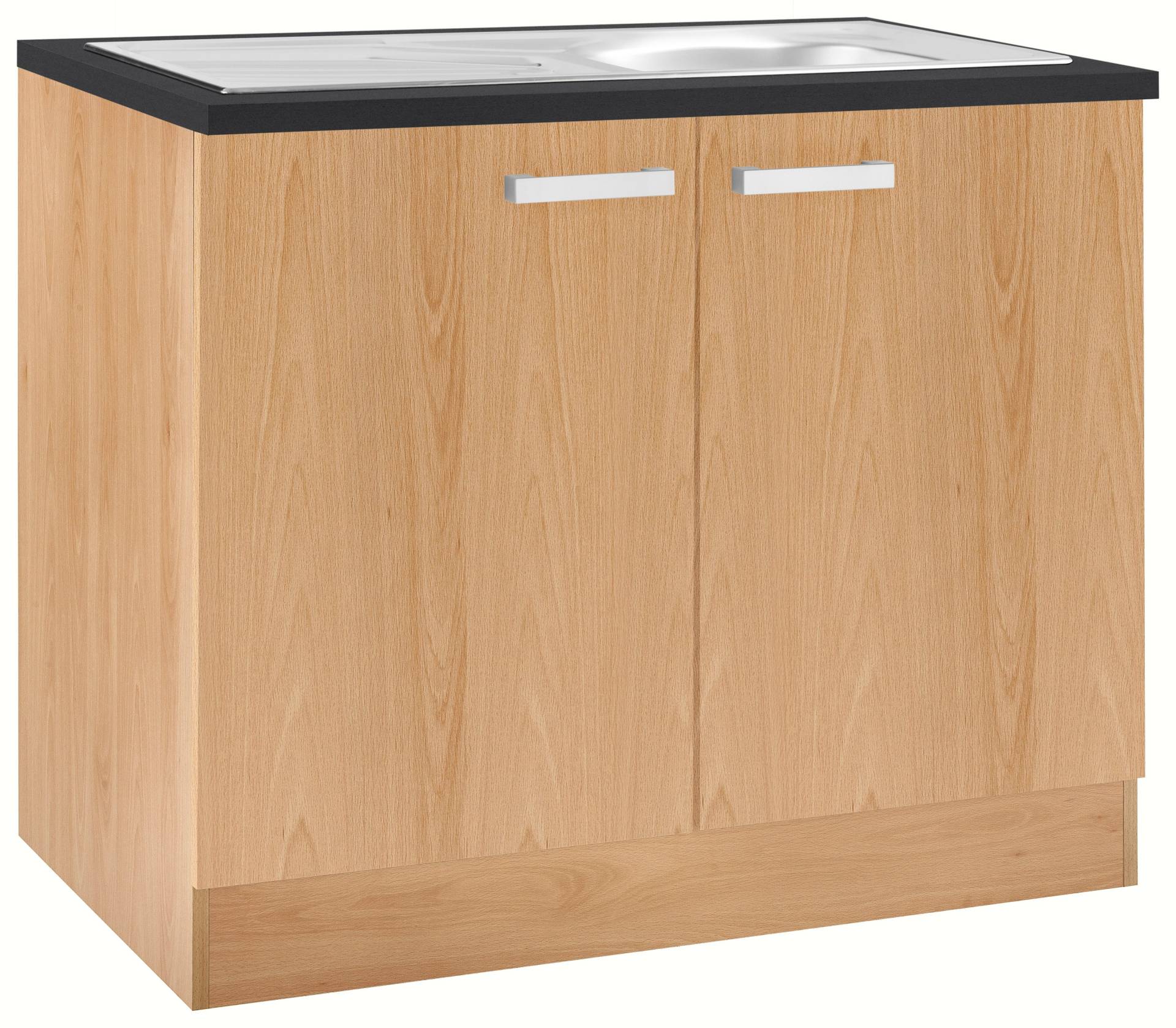 OPTIFIT Spülenschrank »Odense«, 100 cm breit, mit 2 Türen, inkl. Einbauspüle aus Edelstahl von OPTIFIT