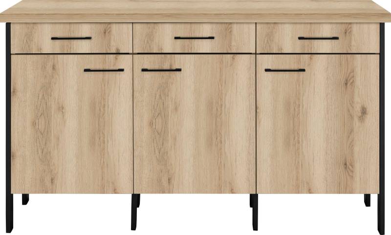 OPTIFIT Unterschrank »Tokio«, 158 cm breit, mit Stahlgestell, mit Vollauszug, Sideboard mit Stauraum von OPTIFIT