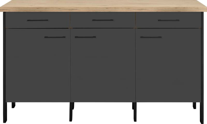 OPTIFIT Unterschrank »Tokio«, 158 cm breit, mit Stahlgestell, mit Vollauszug, Sideboard mit Stauraum von OPTIFIT