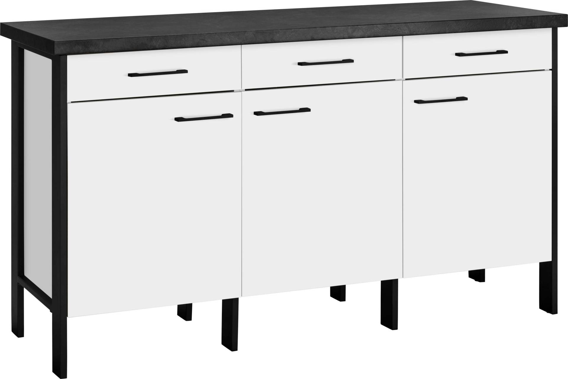 OPTIFIT Unterschrank »Tokio«, 158 cm breit, mit Stahlgestell, mit Vollauszug, Sideboard mit Stauraum von OPTIFIT