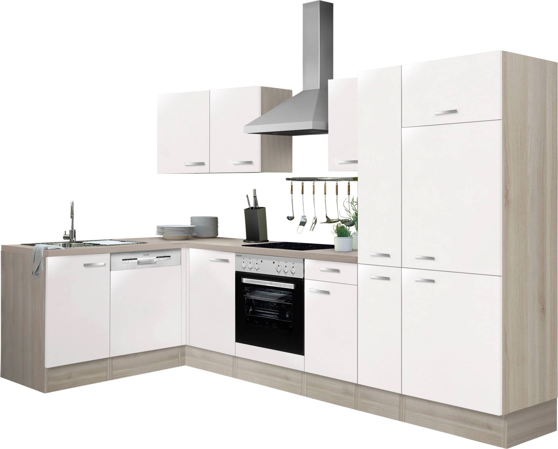 OPTIFIT Küchenzeile »Faro«, Stellbreite 300x175 cm, wahlweise mit E-Geräten,mit Apothekerschr. OPTIFIT Küchenzeile »Faro«, Stellbreite 300x175 cm, wahlweise mit E-Geräten,mit Apothekerschr. von OPTIFIT