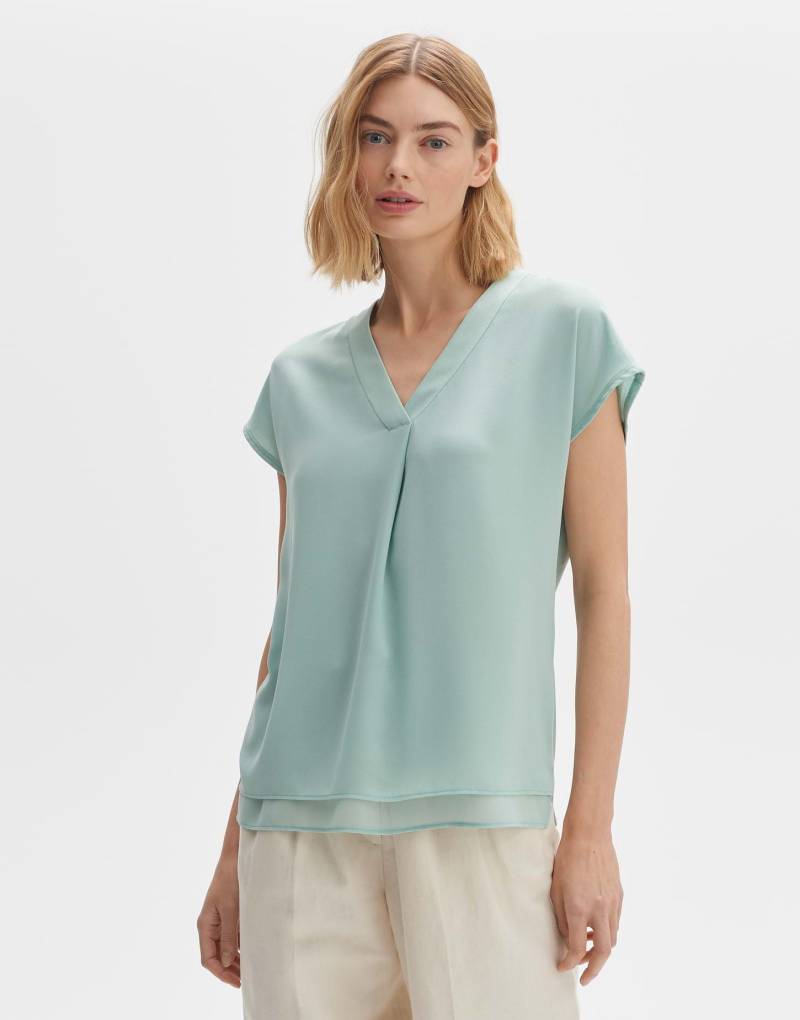 Shirtbluse Feliso Gerader Schnitt Damen Pastellgrün 38 von OPUS