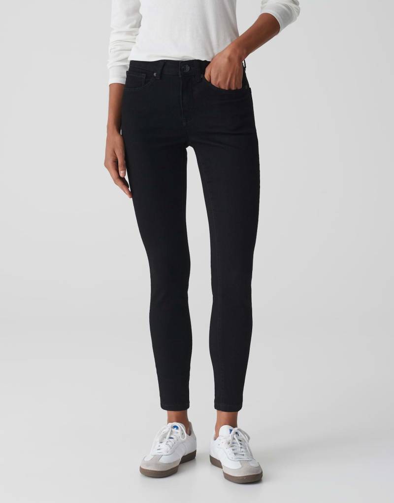 Skinny Jeans Elma Black Figurbetont Damen Schwarz L28/34 von OPUS