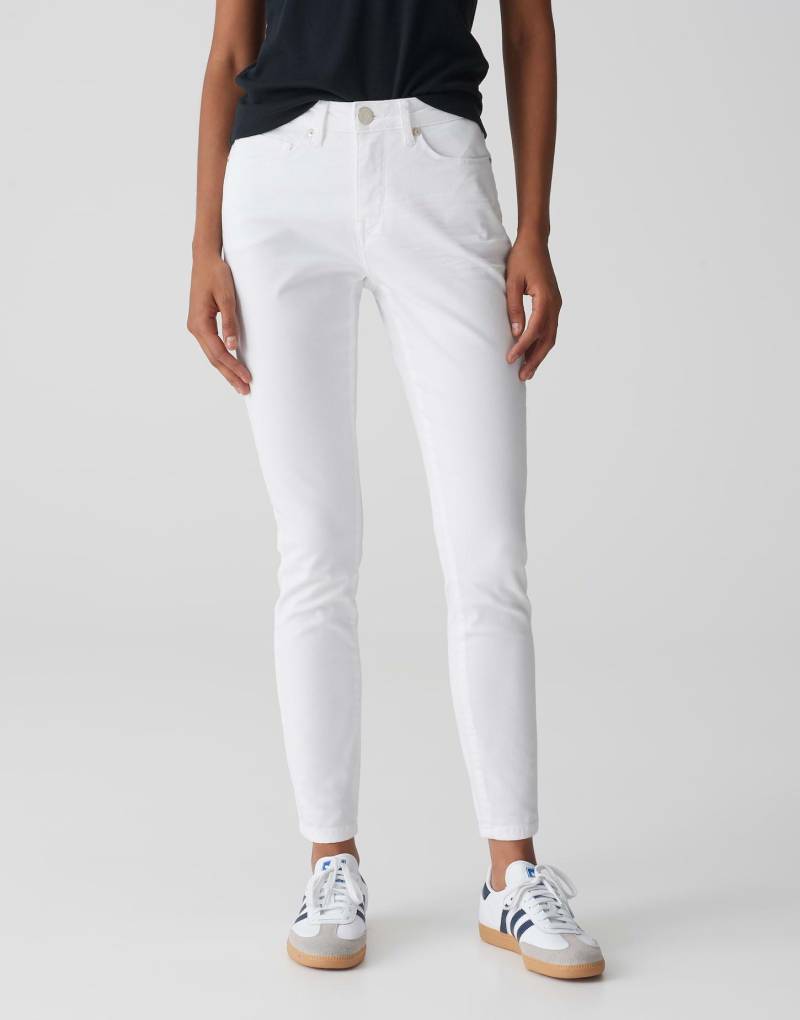 Skinny Jeans Elma Clear Figurbetont Damen Weiss L28/34 von OPUS