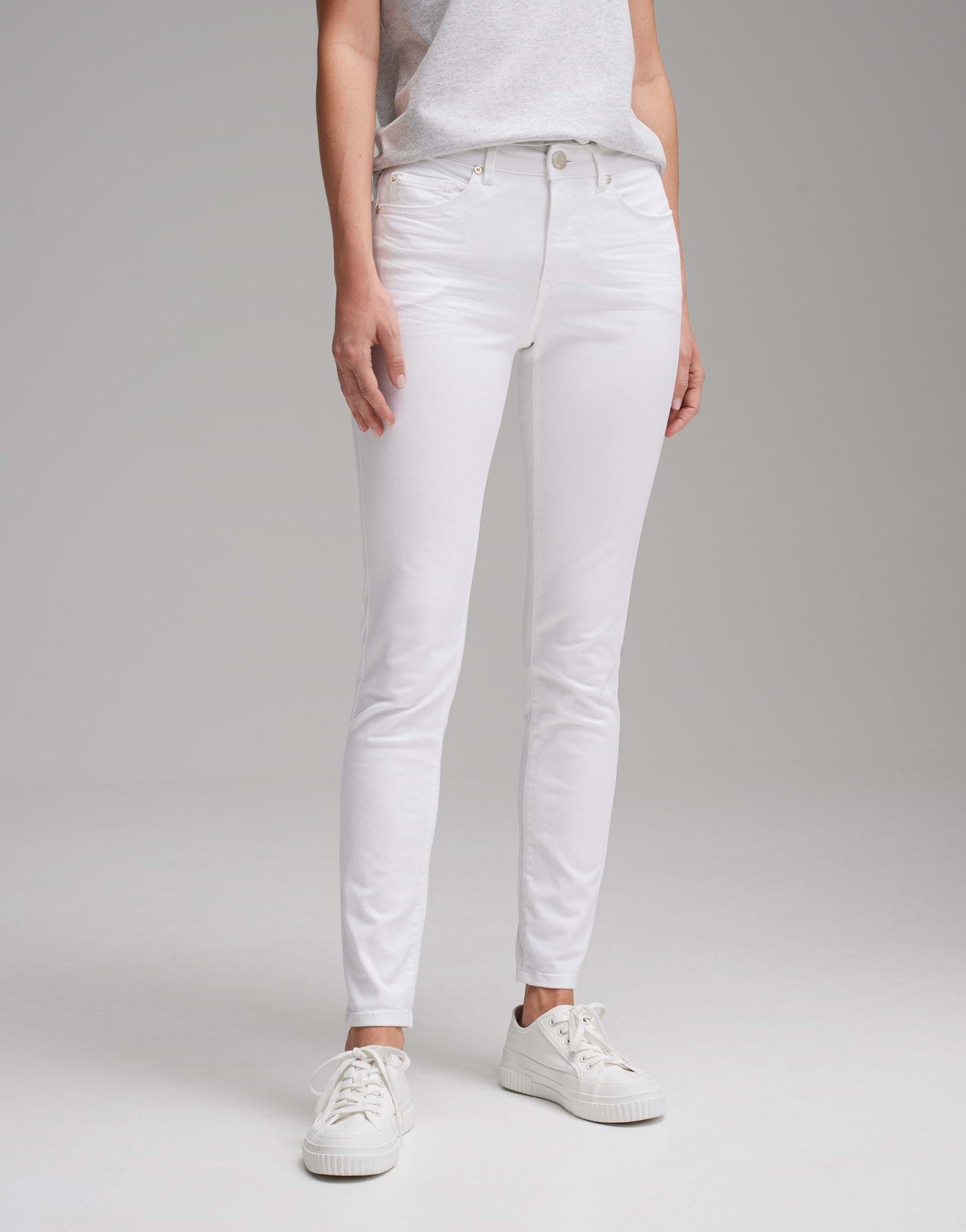 Skinny Jeans Elma Clear Figurbetont Damen Weiss L28/44 von OPUS