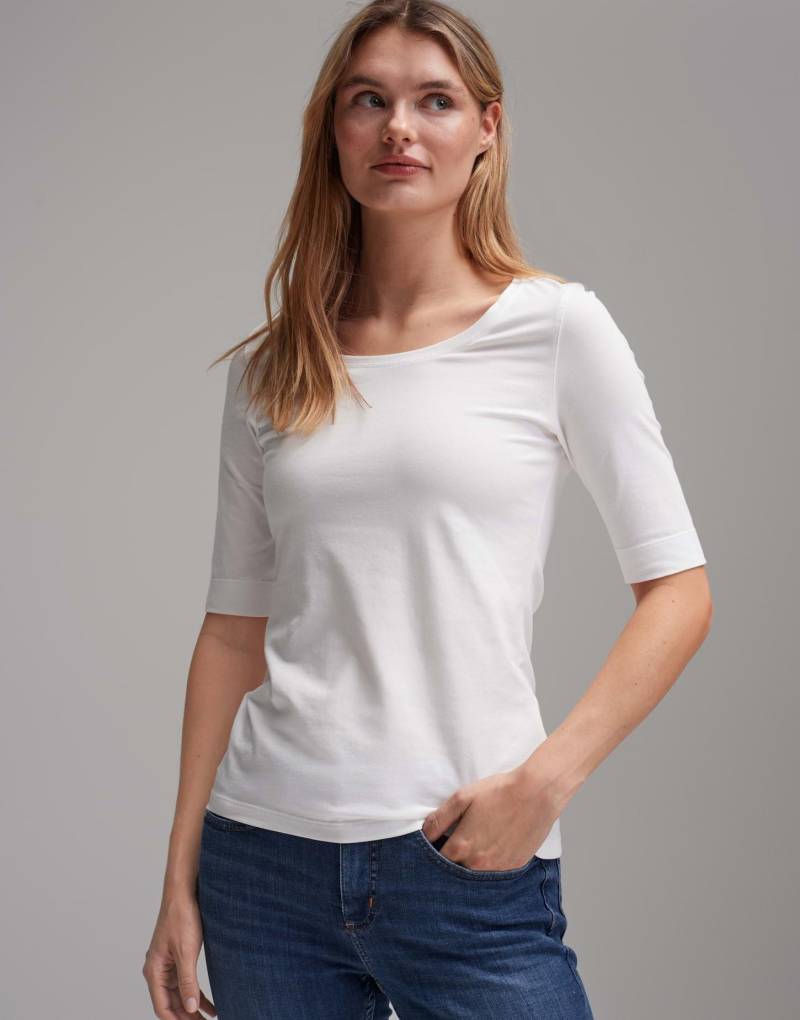 Shirt Serta Tailliert Damen Elfenbein 36 von OPUS