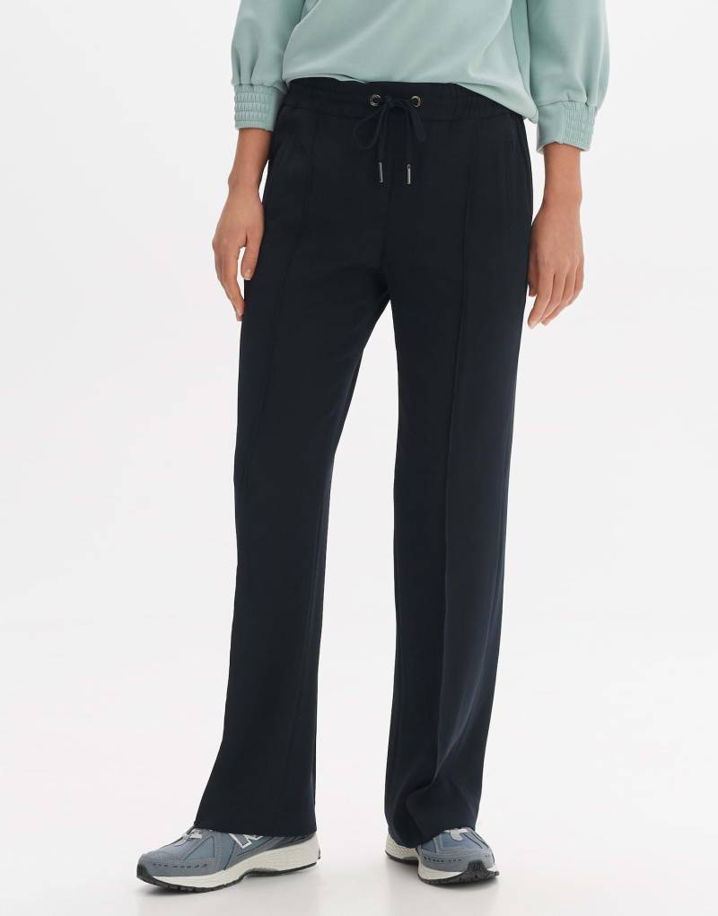 Wide Leg Pants Melane Gerader Schnitt Damen Aquamarine 38 von OPUS