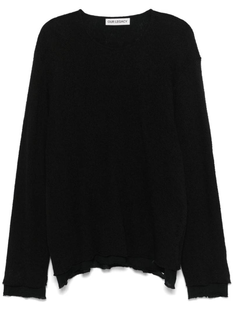 OUR LEGACY Double Lock sweater - Black von OUR LEGACY