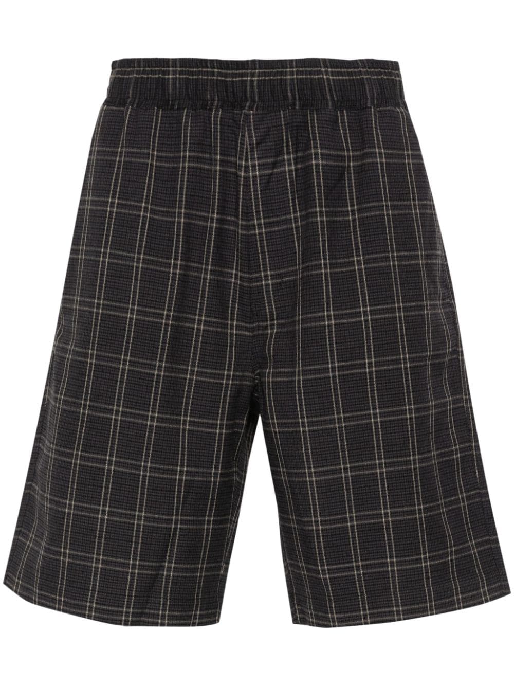 OUR LEGACY Drape check shorts - Blue von OUR LEGACY