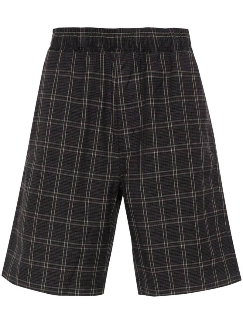 OUR LEGACY Drape check shorts - Blue von OUR LEGACY