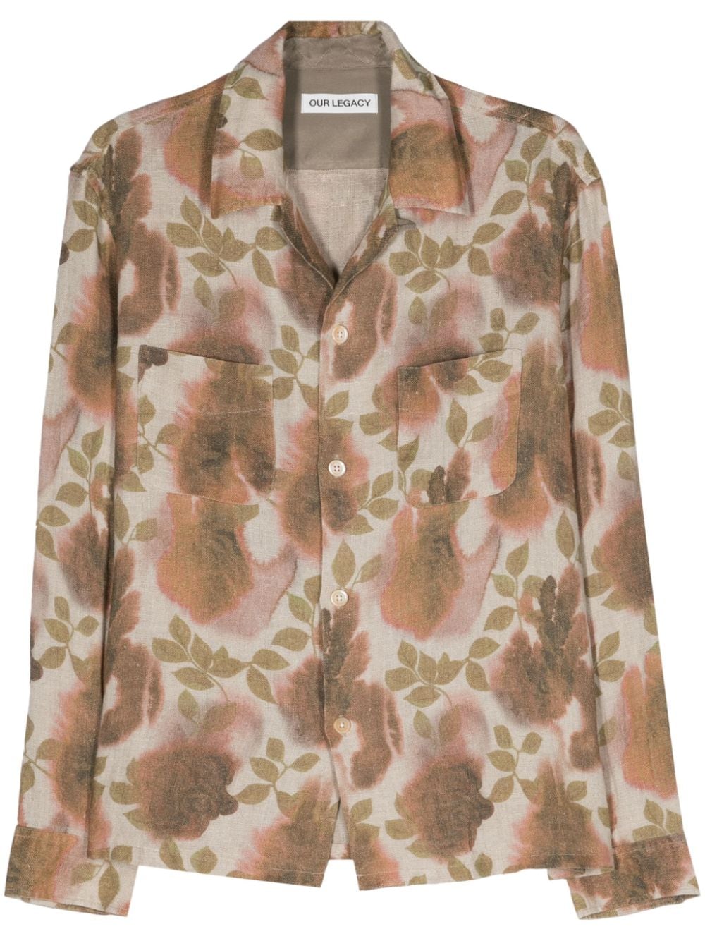 OUR LEGACY Heusen Minuo Flower-print shirt - Neutrals von OUR LEGACY