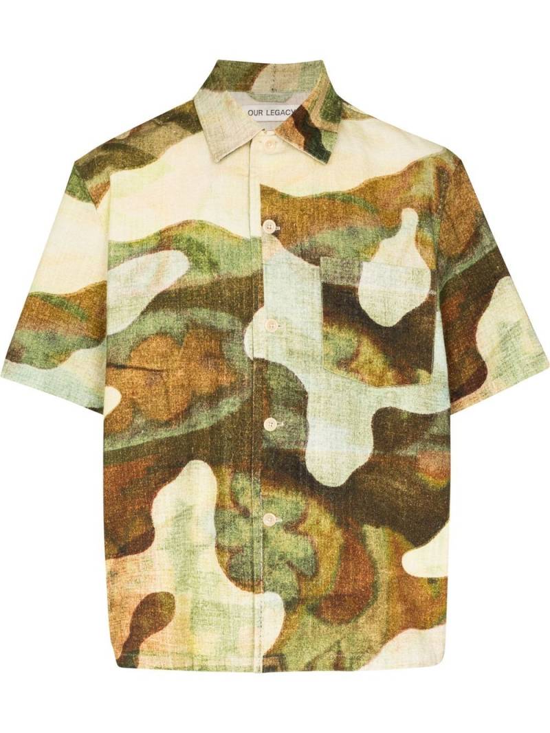 OUR LEGACY Landscape Camo-print shirt - Green von OUR LEGACY