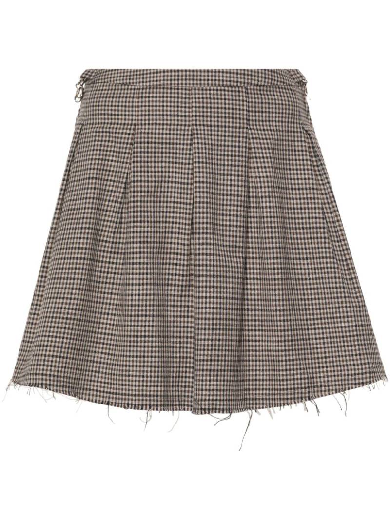 OUR LEGACY Object checked mini skirt - Neutrals von OUR LEGACY