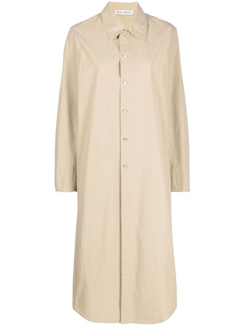 OUR LEGACY Welding shirt dress - Neutrals von OUR LEGACY