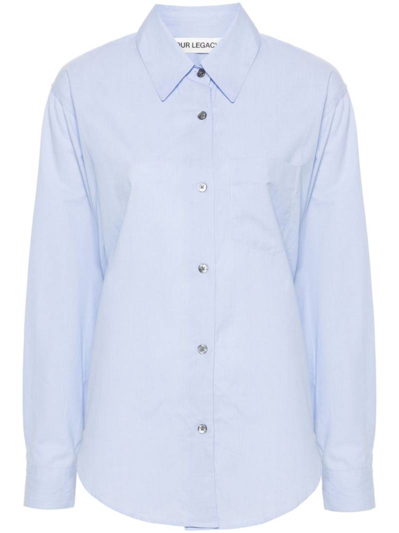 OUR LEGACY contrast striped cotton shirt - Blue von OUR LEGACY