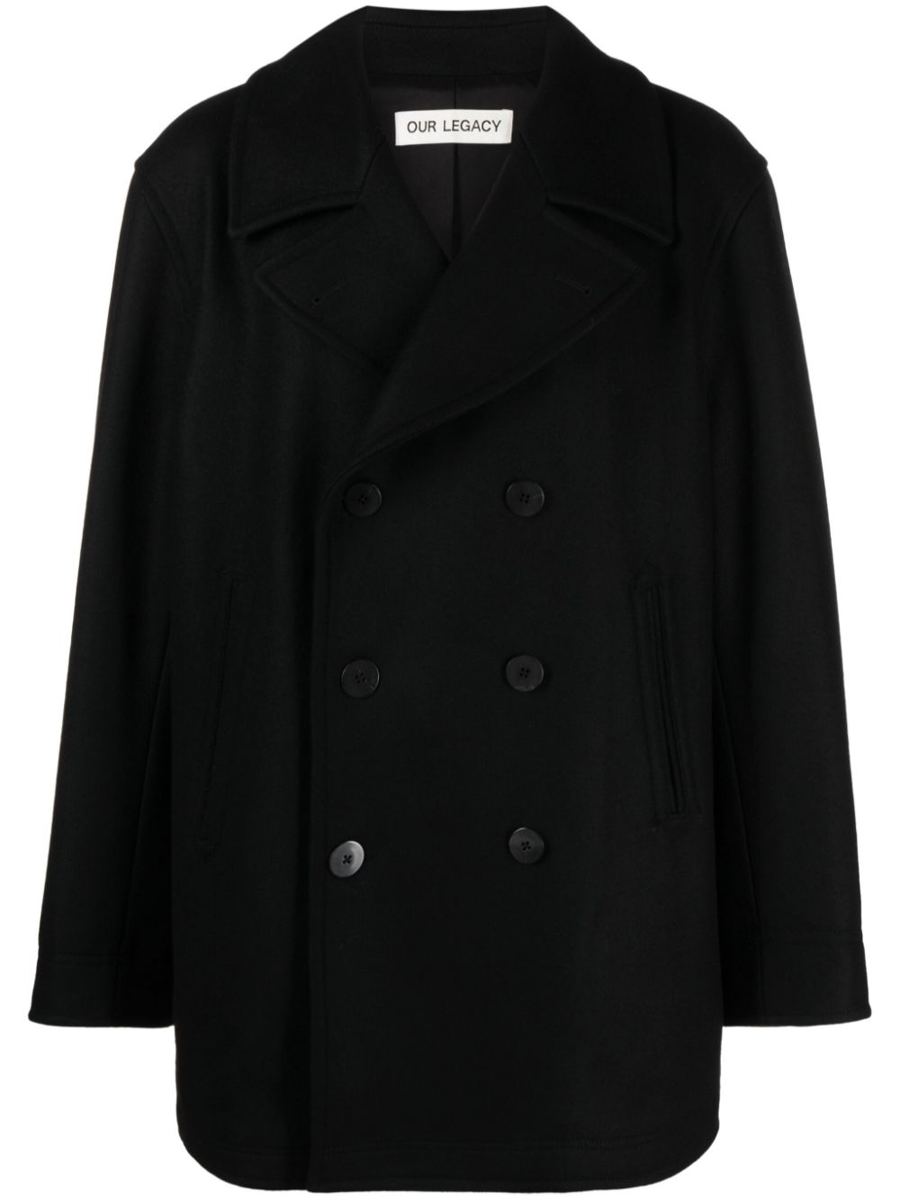 OUR LEGACY double-breasted peacoat - Black von OUR LEGACY