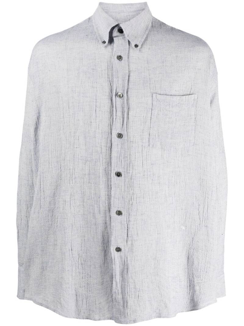 OUR LEGACY long-sleeve buttoned shirt - Blue von OUR LEGACY