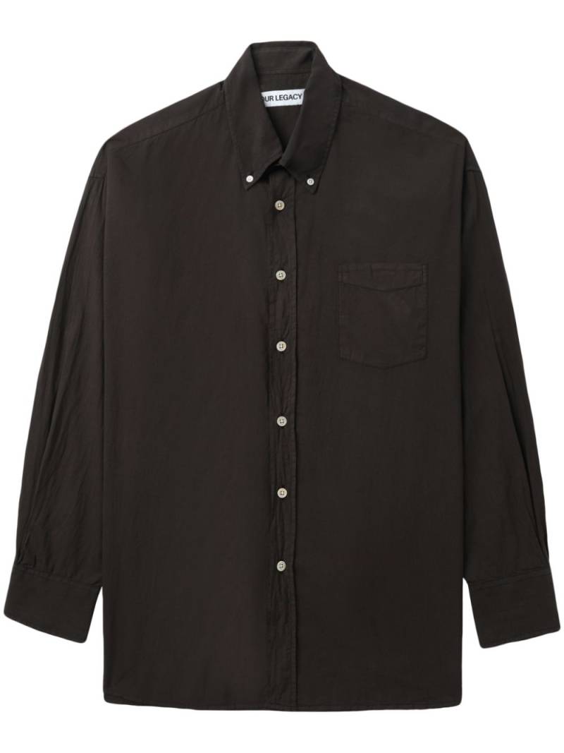 OUR LEGACY long-sleeve cotton shirt - Brown von OUR LEGACY