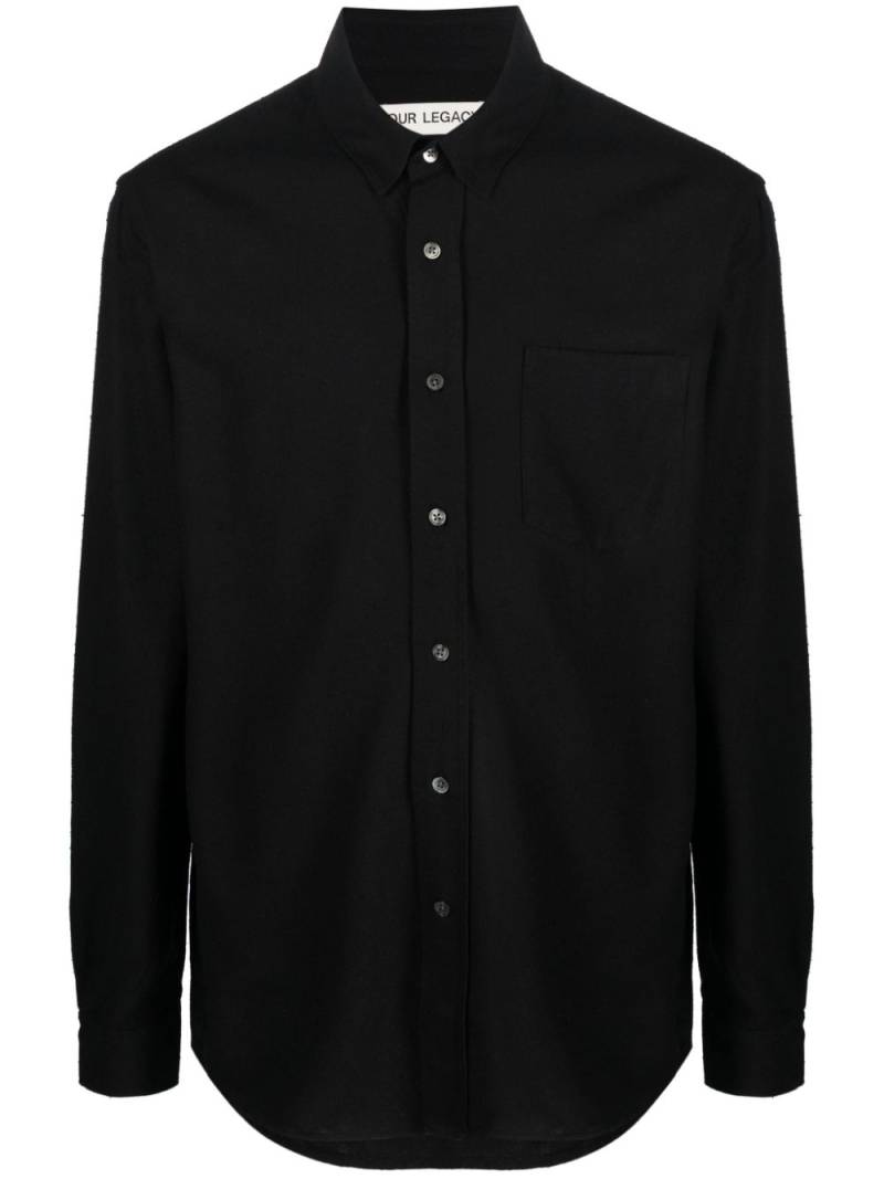 OUR LEGACY long-sleeve silk shirt - Black von OUR LEGACY