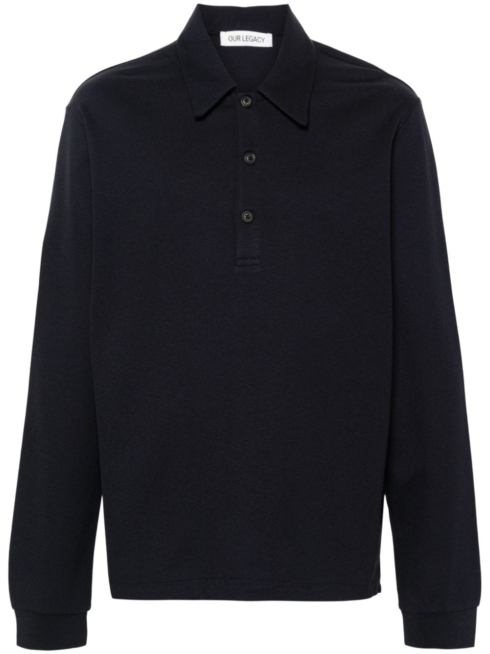 OUR LEGACY long-sleeves polo shirt - Blue von OUR LEGACY