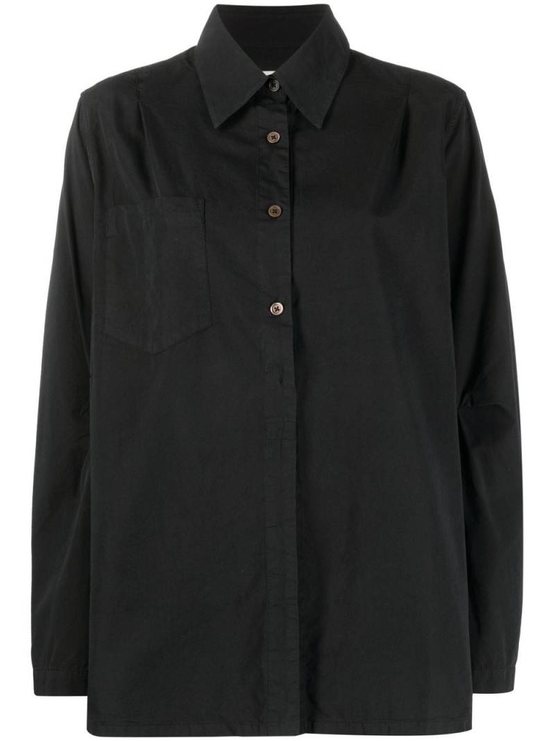 OUR LEGACY oversized long-sleeve shirt - Black von OUR LEGACY