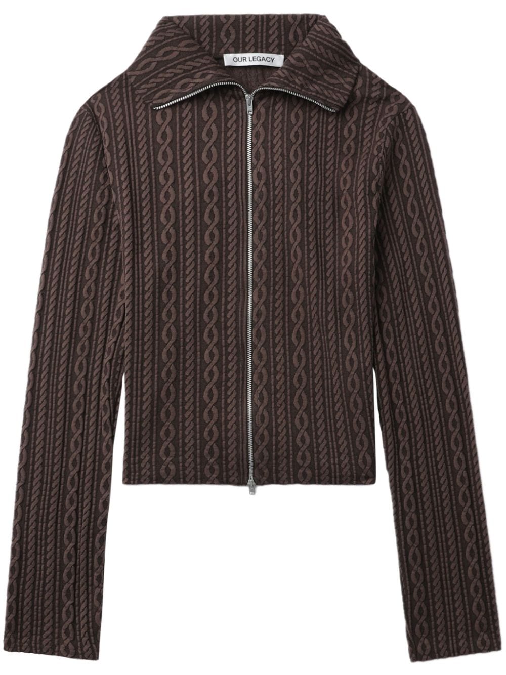 OUR LEGACY patterned-jacquard cardigan - Brown von OUR LEGACY