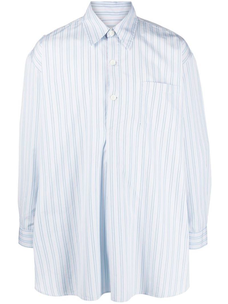 OUR LEGACY striped cotton shirt - Blue von OUR LEGACY