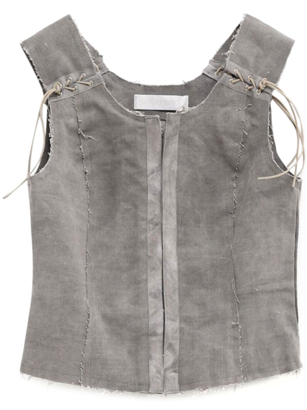 OUR LEGACY unfinished-effect sleveless top - Grey von OUR LEGACY