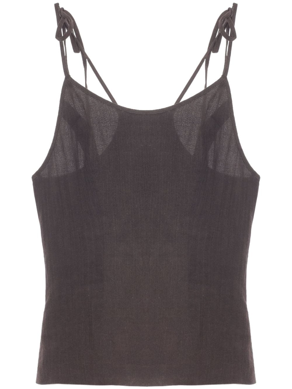 OUR LEGACY voile cotton tank top - Brown von OUR LEGACY