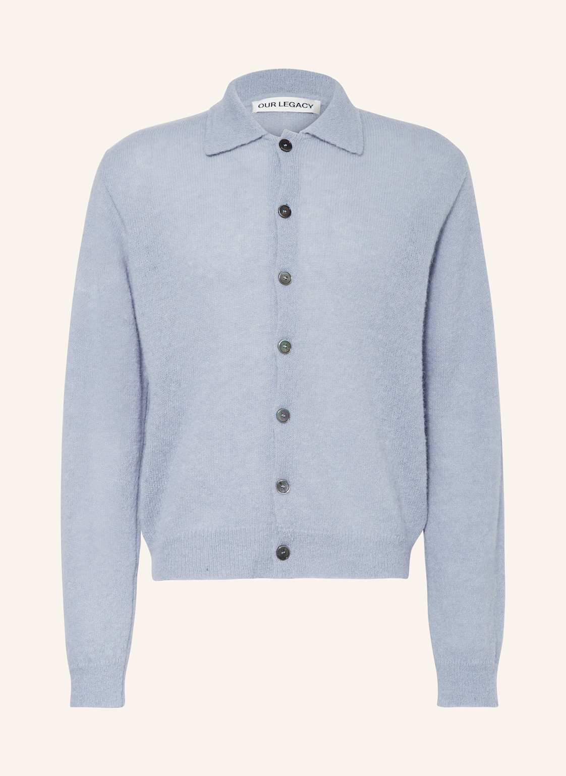 Our Legacy Strickjacke Mit Alpaka blau Our Legacy Strickjacke Mit Alpaka blau von OUR LEGACY