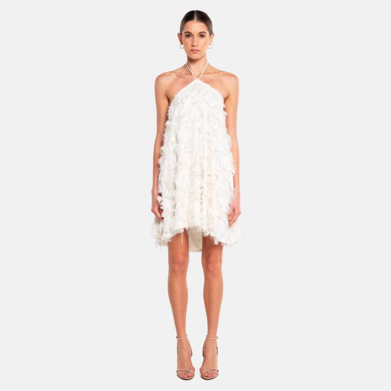 Frankie Fringe Dress Damen Weiss L von OW Collection