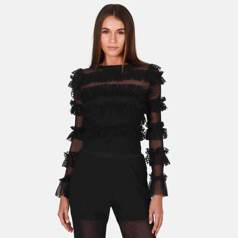 Gracie Lace Blouse Damen Schwarz M von OW Collection