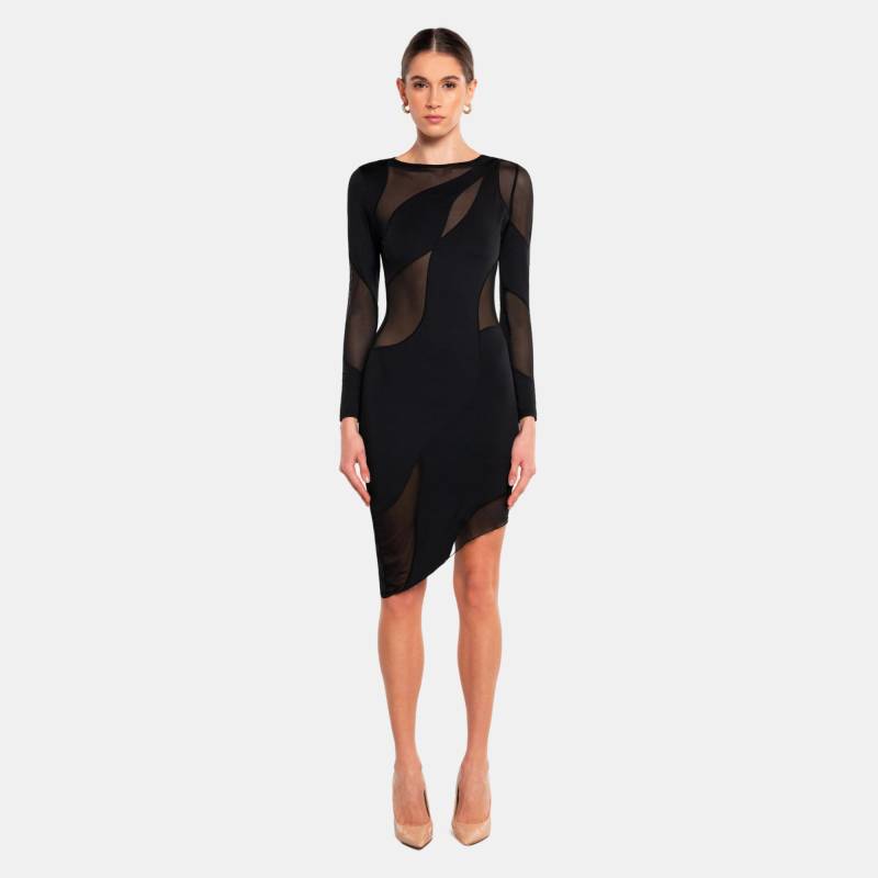 Spiral Long Sleeve Dress Damen Schwarz M von OW Collection