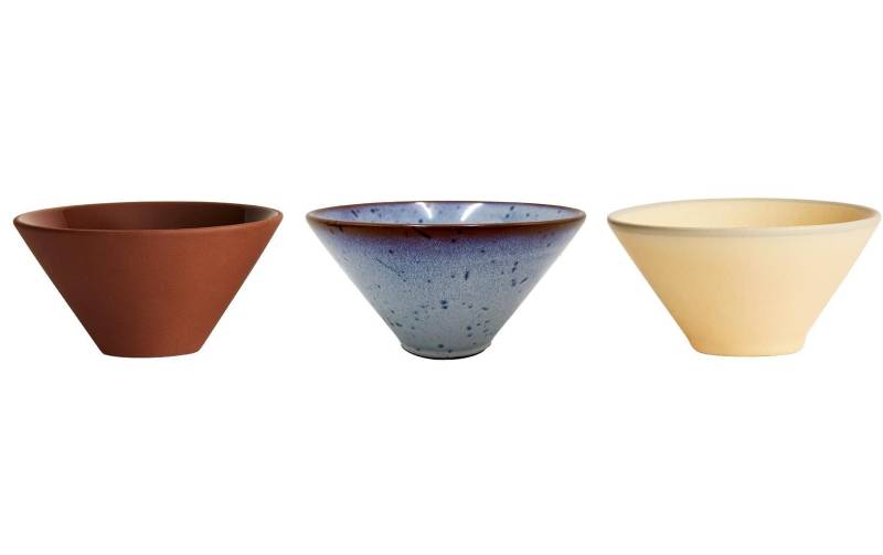 OYOY Schale »Yuka 3 Stück, Blau/Nature/Terracotta«, 3 tlg., aus Steingut von OYOY