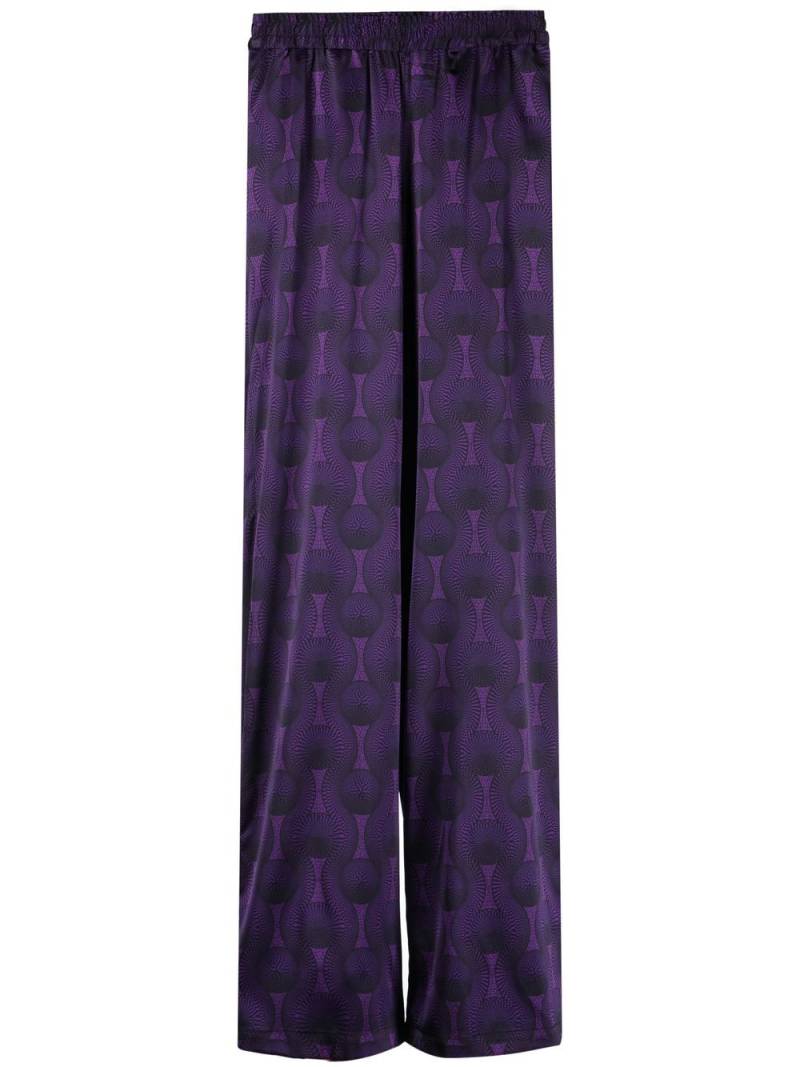 OZWALD BOATENG geometric-print silk trousers - Purple von OZWALD BOATENG