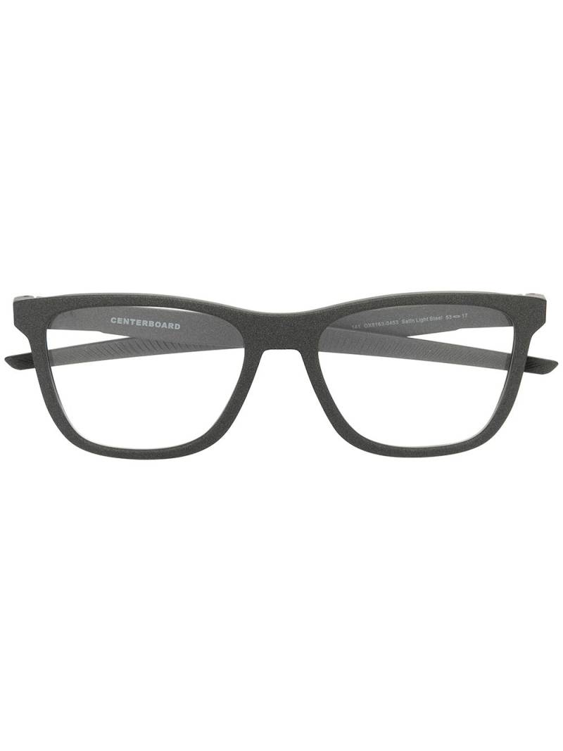 Oakley matte-finish square-frame glasses - Grey von Oakley