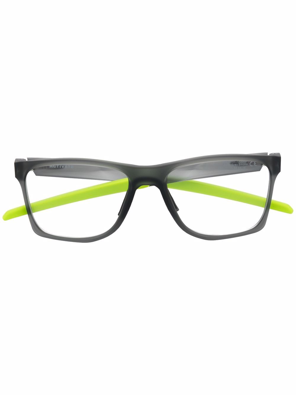 Oakley rectangle-frame glasses - Grey von Oakley