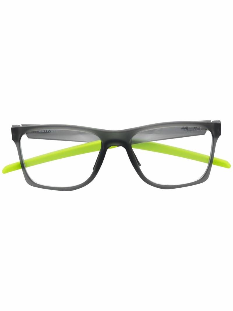 Oakley rectangle-frame glasses - Grey von Oakley