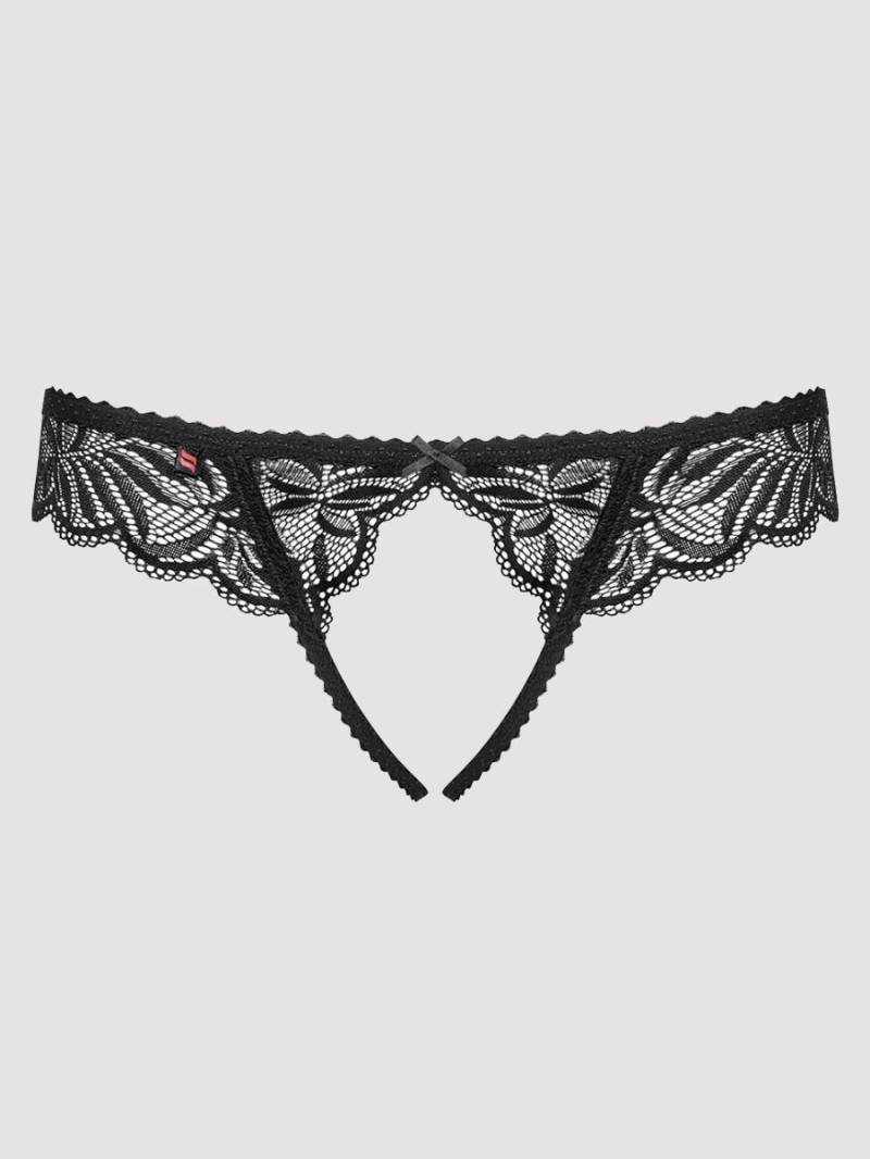 Obsessive Contica String Ouvert, Schwarz - Amorana von Obsessive