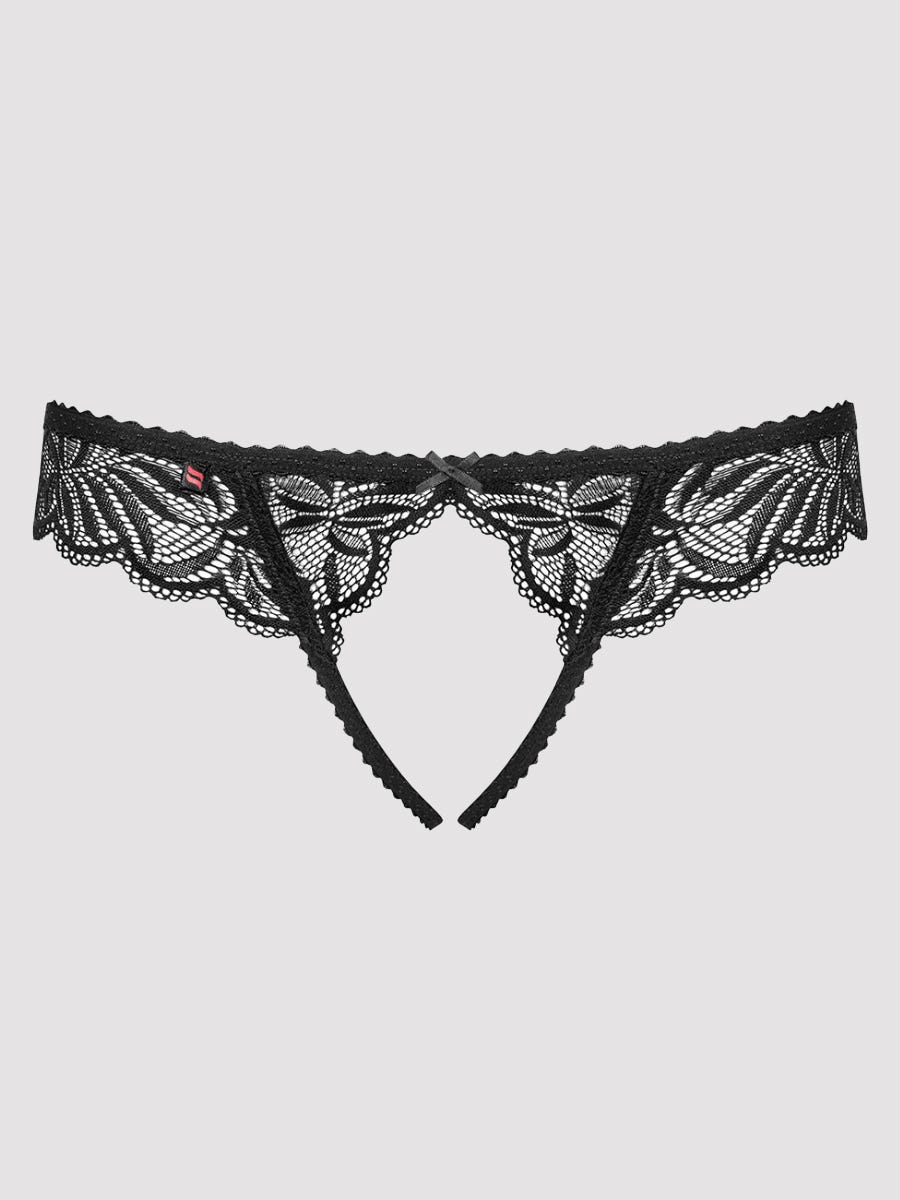 Obsessive Contica String Ouvert, Schwarz - Amorana von Obsessive