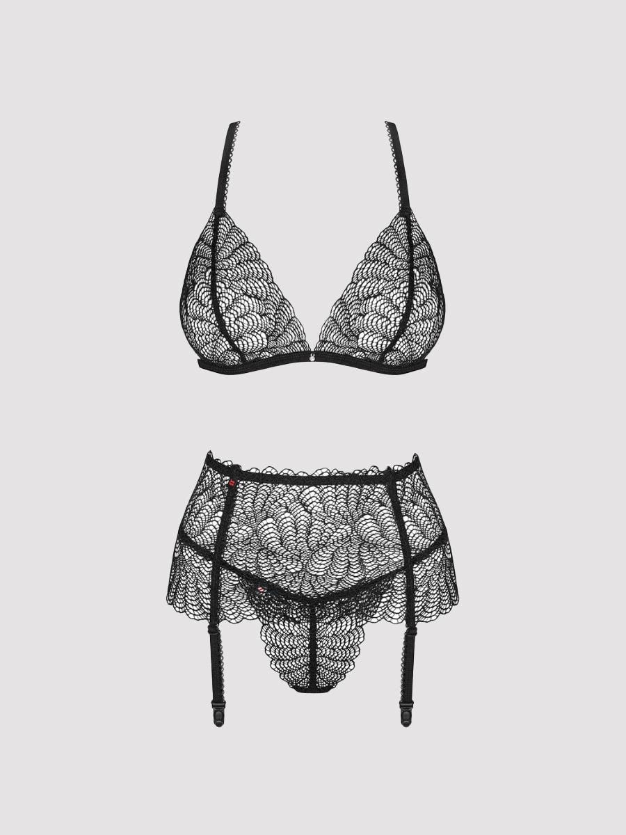 Obsessive Chiccanta Dessous Set, Schwarz - Amorana von Obsessive