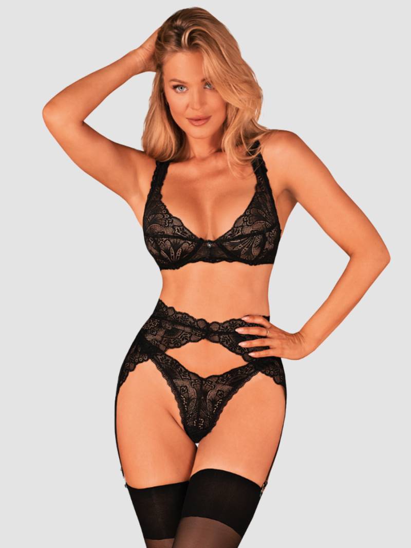 Obsessive Donna Dream 3-pcs Set Schwarz Xs/s Dessous Set - Amorana von Obsessive