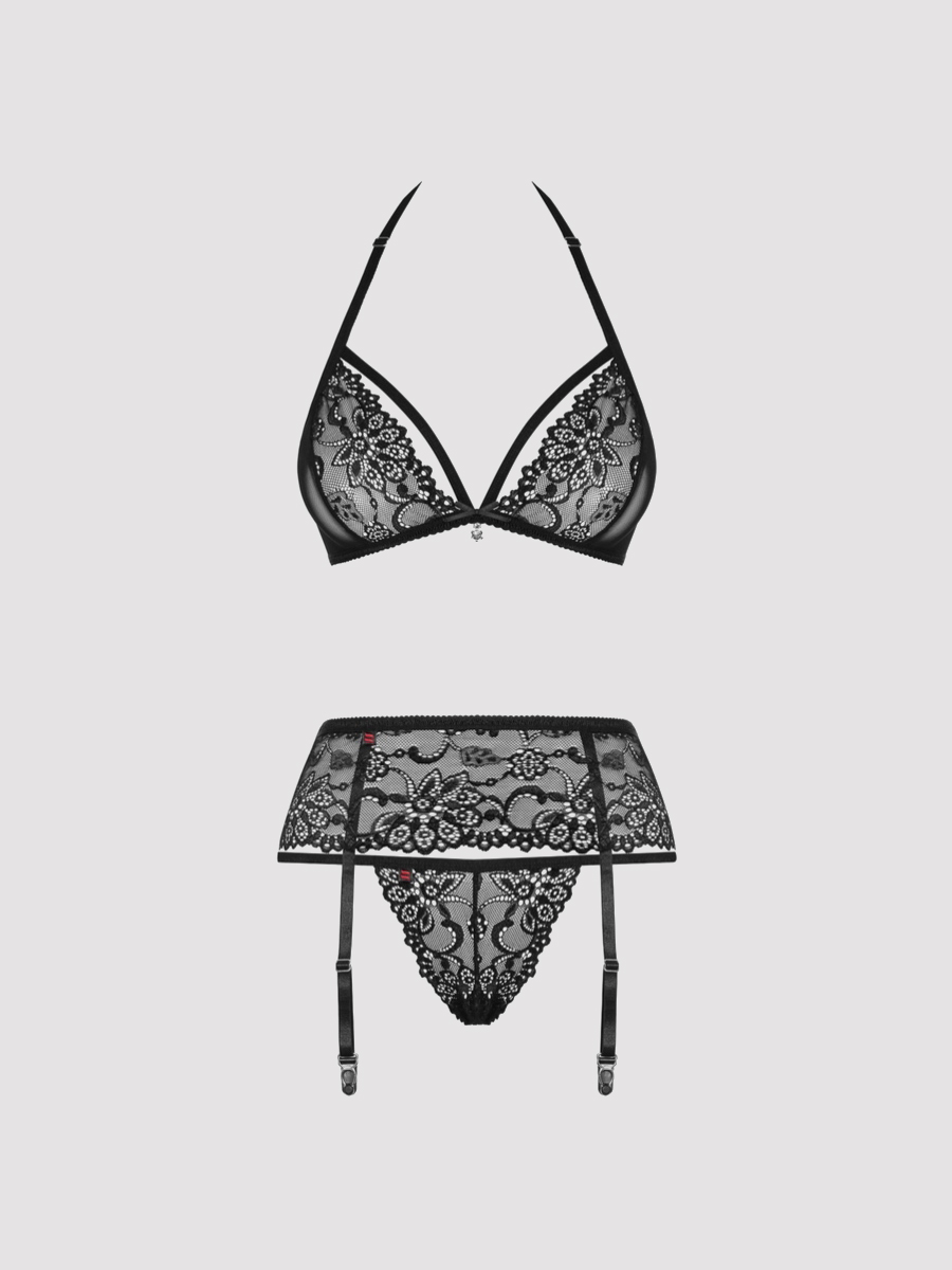 Obsessive Kylie Dessous Set, Schwarz - Amorana von Obsessive