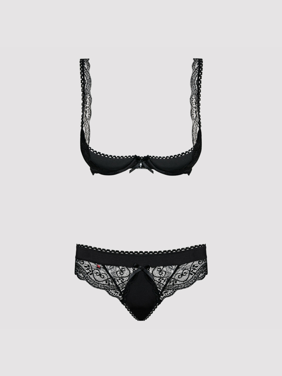 Obsessive Miamor Dessous Set Ouvert, Schwarz - Amorana von Obsessive