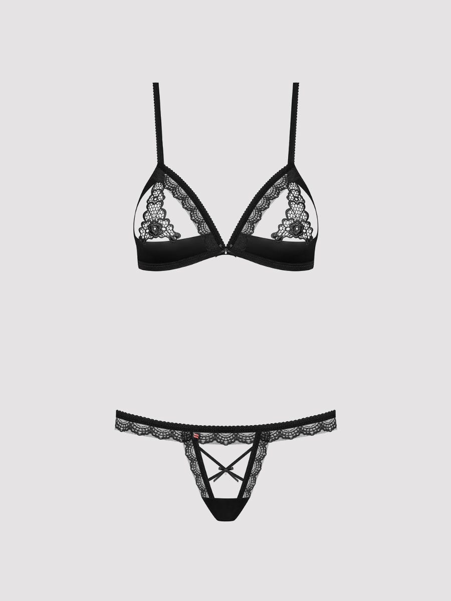 Obsessive Paris Dessous Set, Schwarz - Amorana von Obsessive