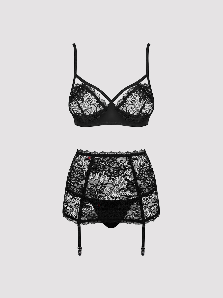 Obsessive, Dessous Set, Obsessive Peonesia Dessous Set, S/m- Amorana von Obsessive