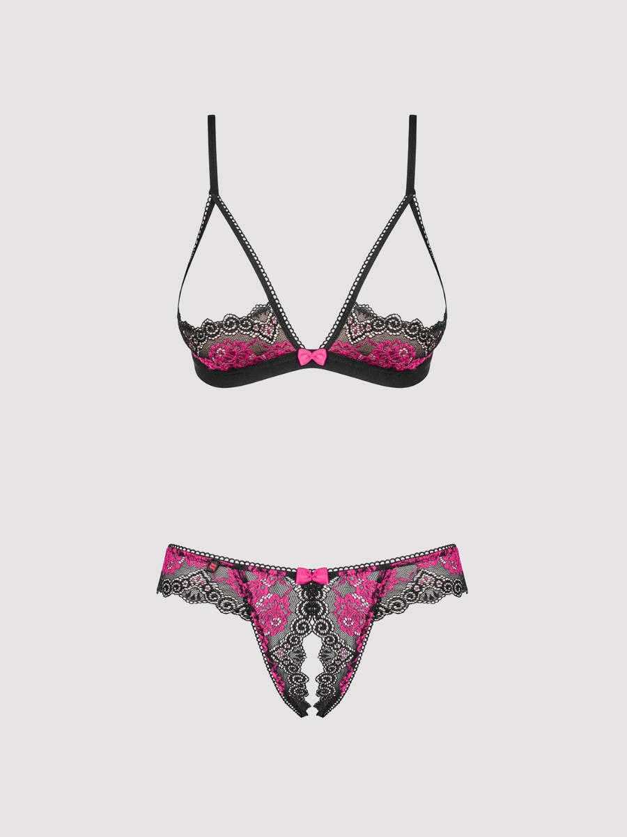 Obsessive Tulia Dessous Set Ouvert, Schwarz Violett - Amorana Obsessive Tulia Dessous Set Ouvert, Schwarz Violett - Amorana von Obsessive