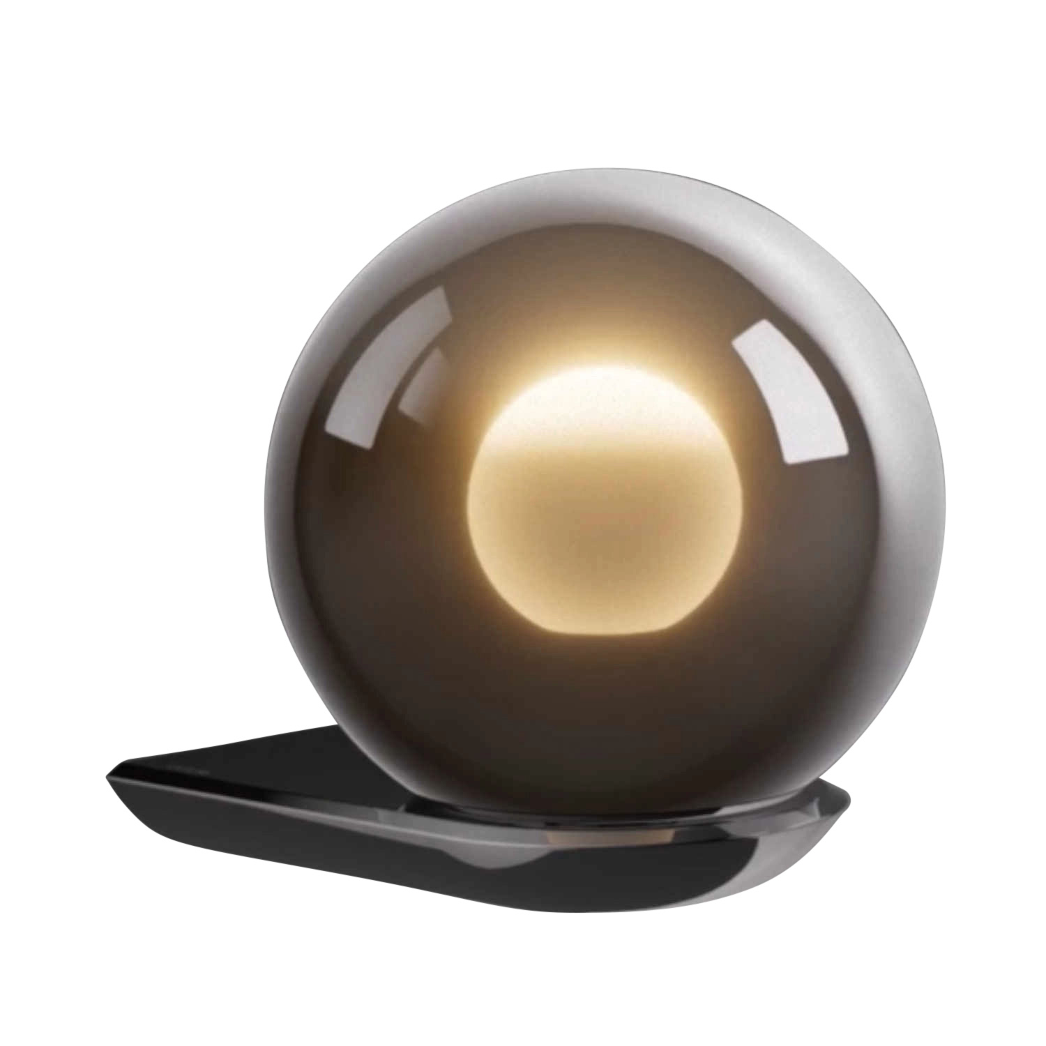 Luna parete Wandleuchte, Farbe dark chrome, Cover mit von Occhio